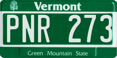 VT license plate PNR273