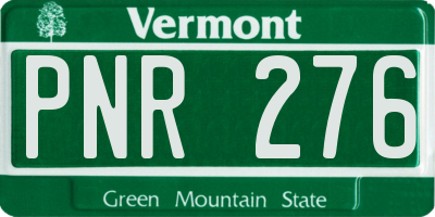 VT license plate PNR276