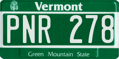 VT license plate PNR278