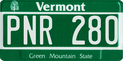 VT license plate PNR280