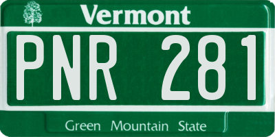 VT license plate PNR281