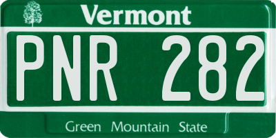 VT license plate PNR282