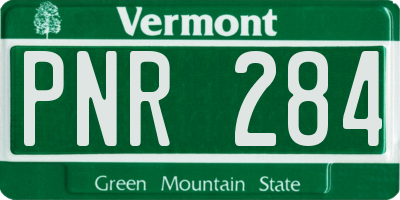 VT license plate PNR284