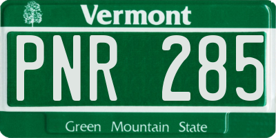 VT license plate PNR285