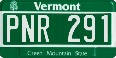 VT license plate PNR291