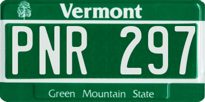 VT license plate PNR297