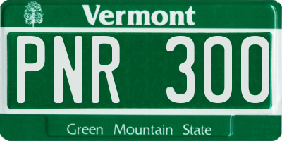 VT license plate PNR300