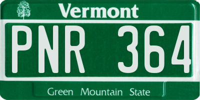 VT license plate PNR364
