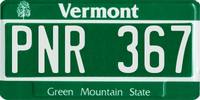 VT license plate PNR367