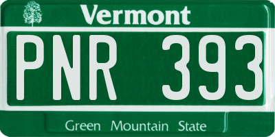 VT license plate PNR393