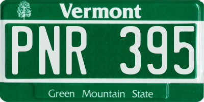 VT license plate PNR395