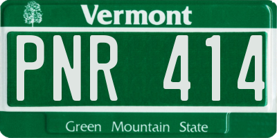 VT license plate PNR414