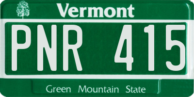 VT license plate PNR415
