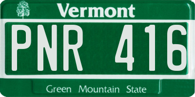 VT license plate PNR416