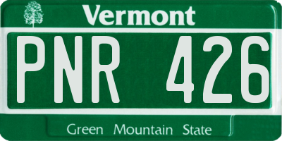 VT license plate PNR426