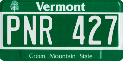 VT license plate PNR427