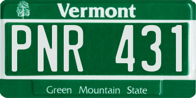 VT license plate PNR431