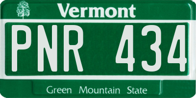 VT license plate PNR434