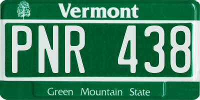 VT license plate PNR438