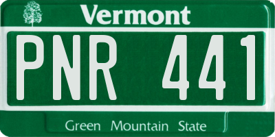 VT license plate PNR441