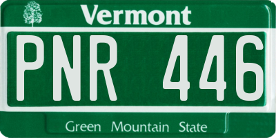 VT license plate PNR446