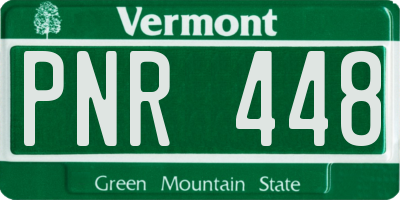 VT license plate PNR448