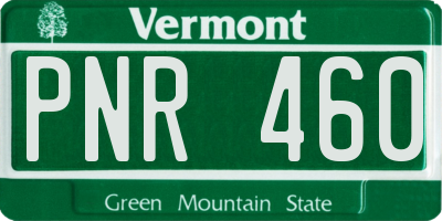 VT license plate PNR460