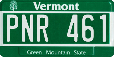 VT license plate PNR461