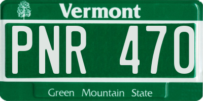 VT license plate PNR470