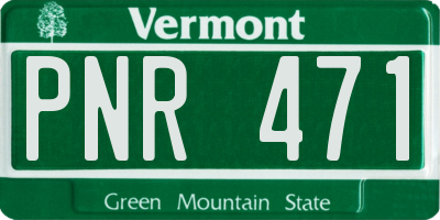 VT license plate PNR471