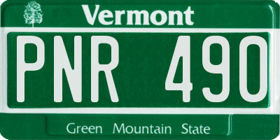 VT license plate PNR490