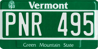 VT license plate PNR495