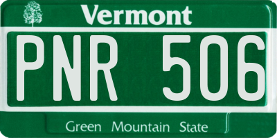 VT license plate PNR506