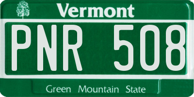 VT license plate PNR508