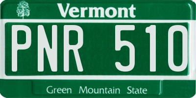 VT license plate PNR510