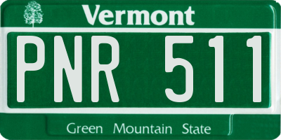 VT license plate PNR511