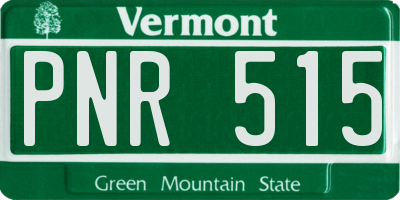 VT license plate PNR515