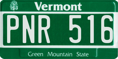 VT license plate PNR516