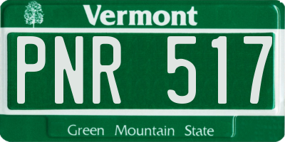 VT license plate PNR517