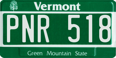 VT license plate PNR518