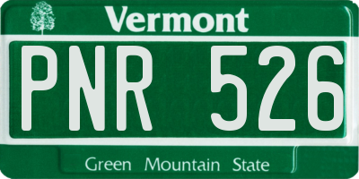 VT license plate PNR526