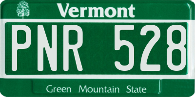VT license plate PNR528