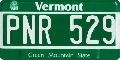 VT license plate PNR529
