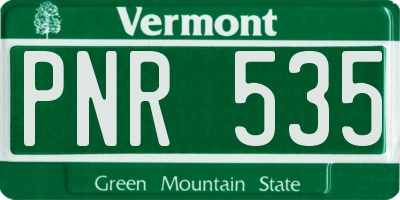 VT license plate PNR535