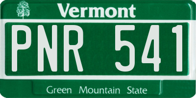 VT license plate PNR541