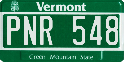 VT license plate PNR548
