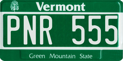 VT license plate PNR555