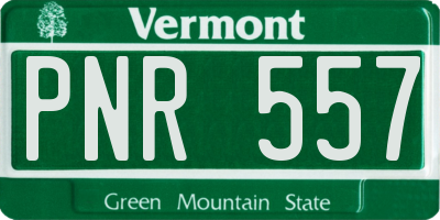 VT license plate PNR557