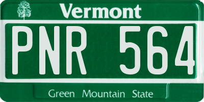 VT license plate PNR564