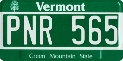 VT license plate PNR565